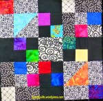 bright and black quilt block