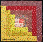 old log cabin quilt block