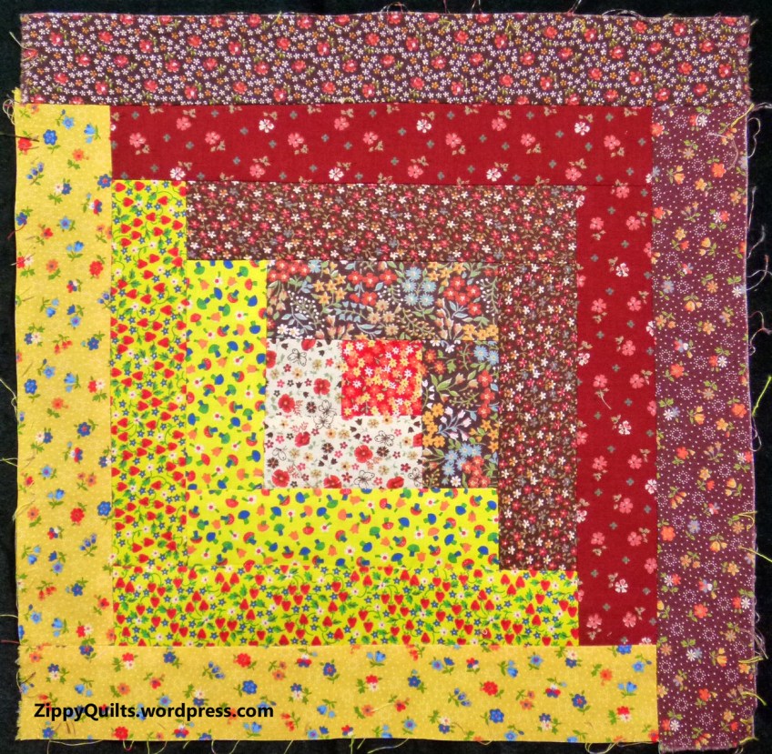 old log cabin quilt block