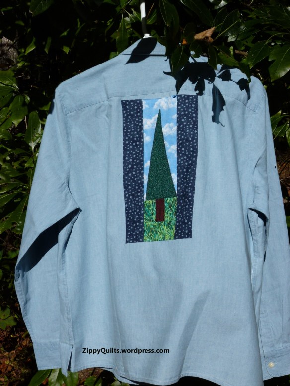 quilt block on a shirt