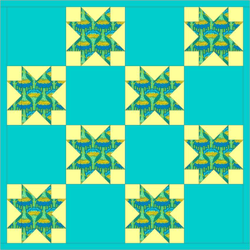 pieced star quilt