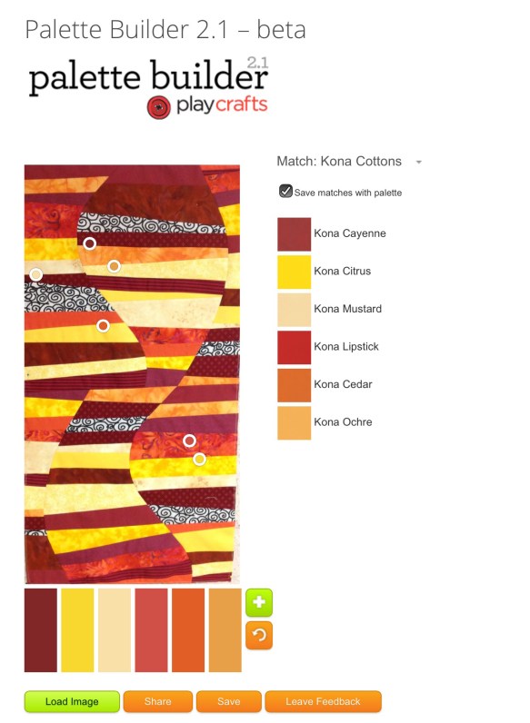 screen shot from PaletteBuilder