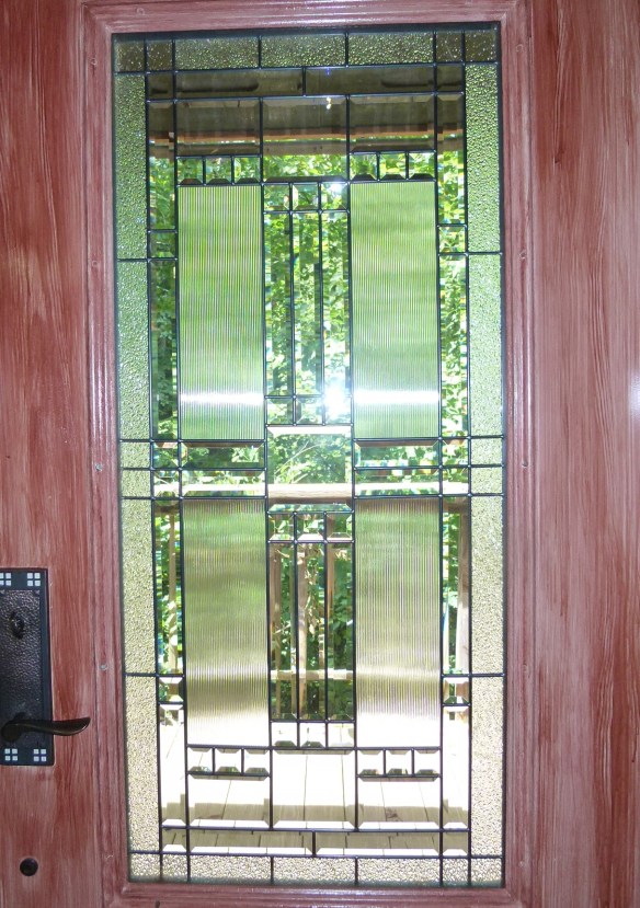 Door with art glass window