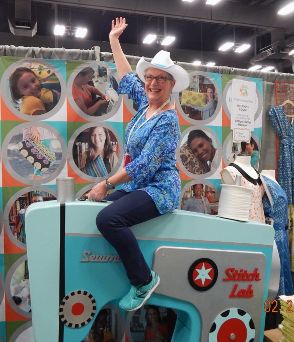 Riding Sewing Machine at QuiltCon
