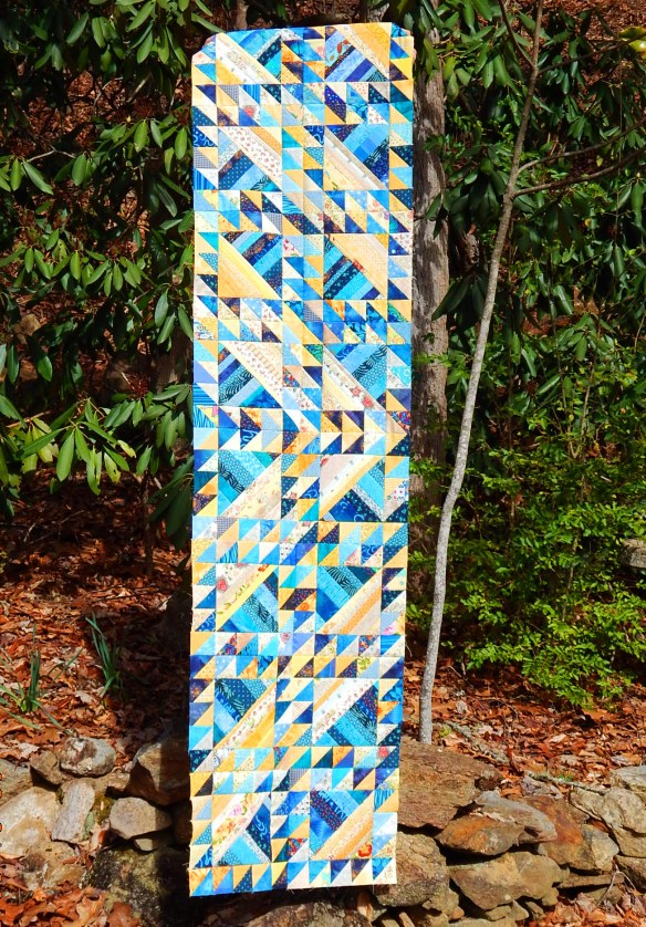 Jerri's start on a BIG Bonnie Hunter quilt