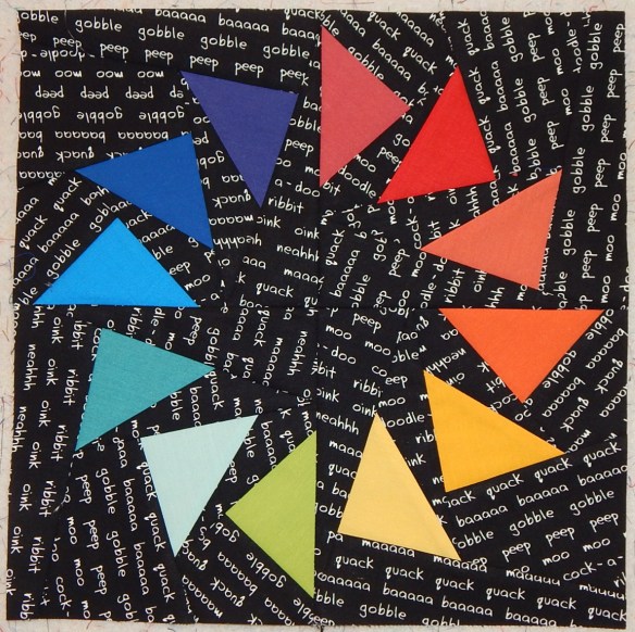 modern paper pieced block