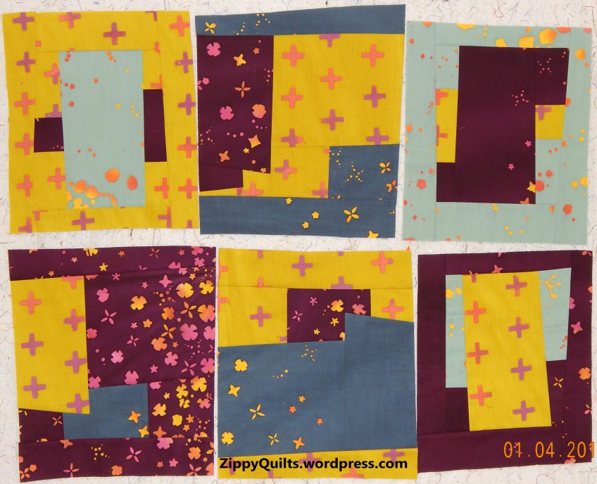 improvised modern quilt blocks