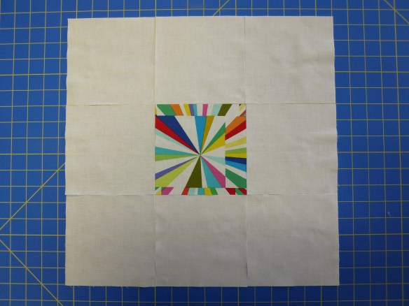 Center square surrounded by background squares