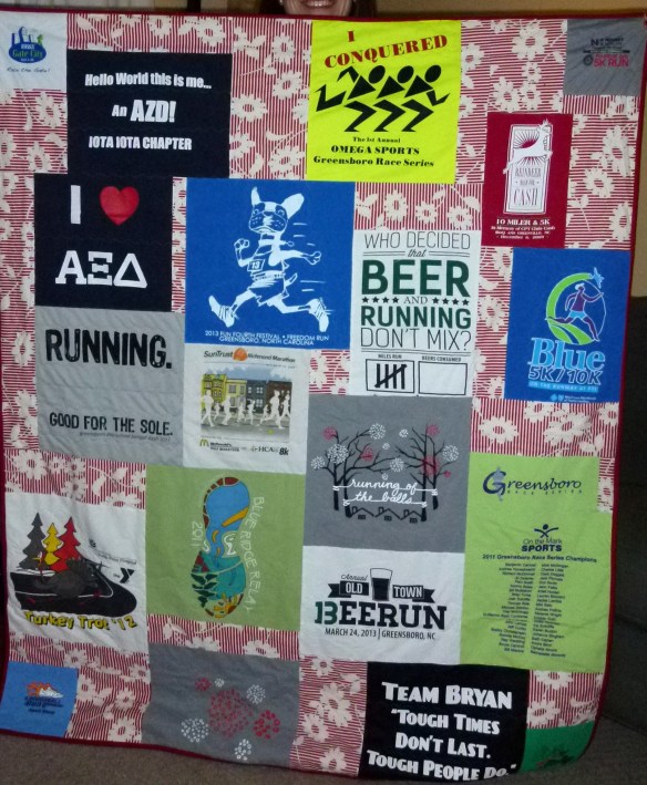 Improvised T Shirt Quilt